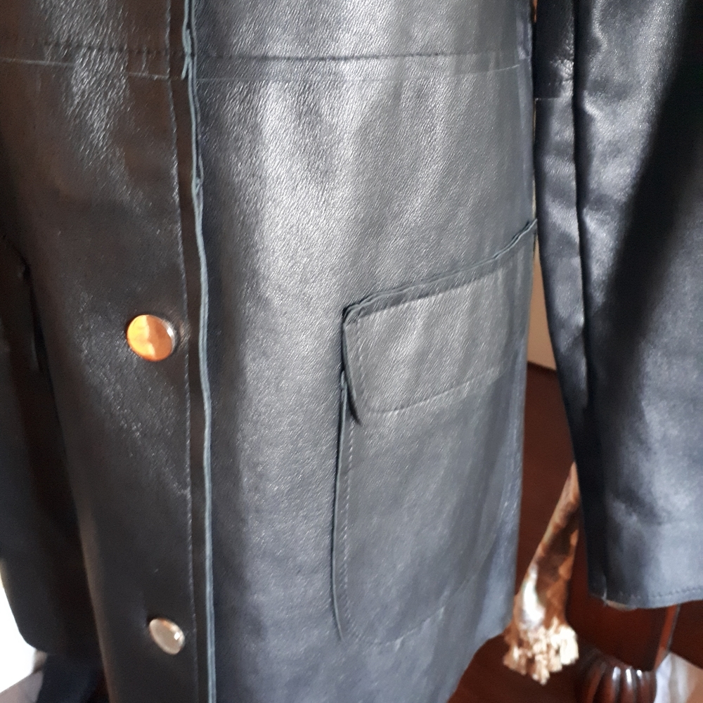 Montereggi black leather jacket - Picture 7 of 10